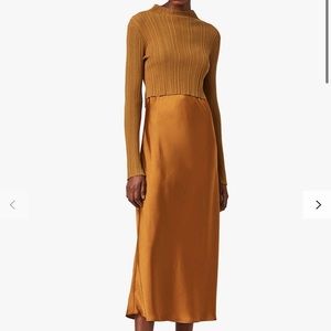 All Saints Karla Slip Dress Yellow